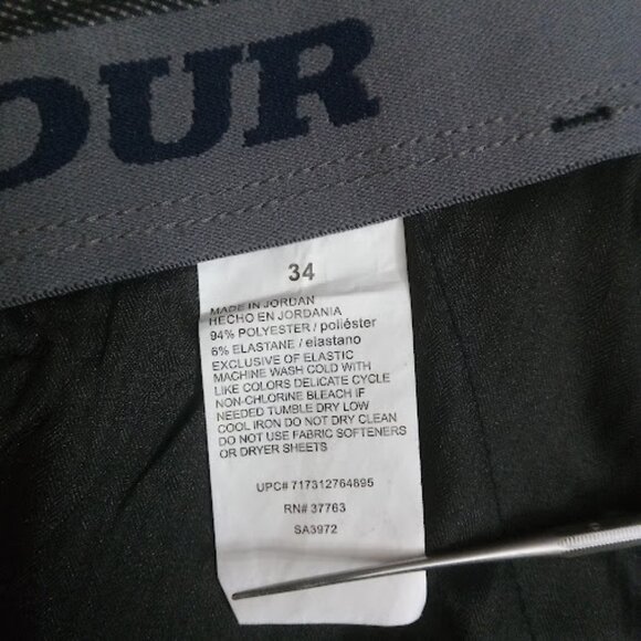 PGA TOUR | Mens Grey Performance 4 Way Stretch Flat Front Golf Shorts 34 - Picture 7 of 8